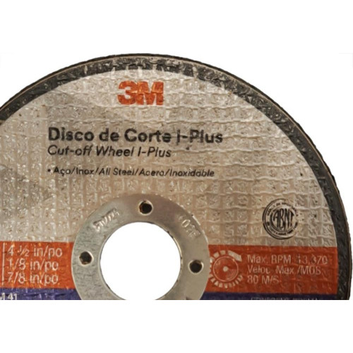 Disco Corte Ferro 3M - 4.1/2''X1/8''X7/8'' - 2 Telas 3Mm