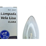 Lampada Vela Lisa Brasfort 25Wx127V. Clara - Kit C/10 Pecas