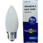 Lampada Vela Lisa Brasfort 25Wx127V. Leitosa - Kit C/10 Pecas