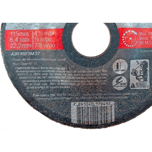 Disco Desbaste 3M - 4.1/2''X1/4''X7/8''