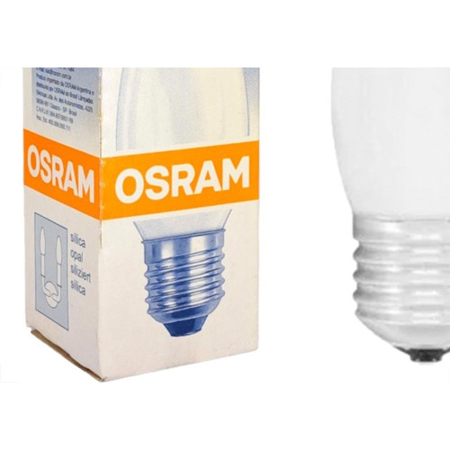 Lampada Vela Lisa Osram Silica 25Wx220V. - Kit C/5 Pecas