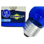 Lampada Bolinha Brasfort 7Wx127V. Azul - Kit C/25 Pecas