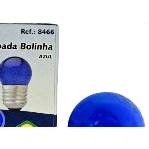 Lampada Bolinha Brasfort 7Wx127V. Azul - Kit C/25 Pecas