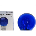 Lampada Colorida Brasfort 15Wx127V. Azul - Kit C/25 Pecas