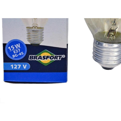 Lampada Colorida Brasfort 15Wx127V. Clara - Kit C/25 Pecas