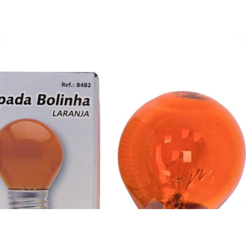 Lampada Colorida Brasfort 15Wx127V. Laranja - Kit C/25 Pecas