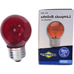 Lampada Colorida Brasfort 15Wx127V. Vermelha - Kit C/25 Pecas