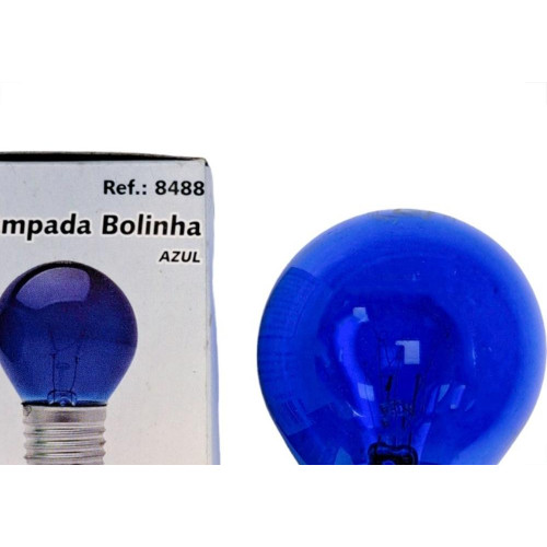 Lampada Colorida Brasfort 15Wx220V. Azul - Kit C/25 Pecas