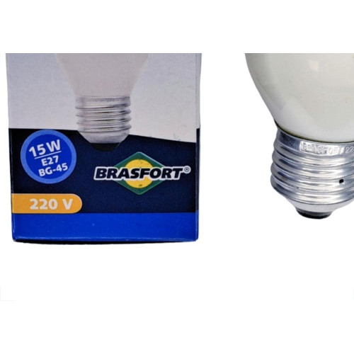 Lampada Colorida Brasfort 15Wx220V. Leitosa - Kit C/25 Pecas