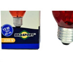 Lampada Colorida Brasfort 15Wx220V. Vermelha - Kit C/25 Pecas