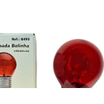 Lampada Colorida Brasfort 15Wx220V. Vermelha - Kit C/25 Pecas