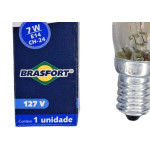 Lampada Chupeta Brasfort 7Wx127V. E14 Clara - Kit C/25 Pecas
