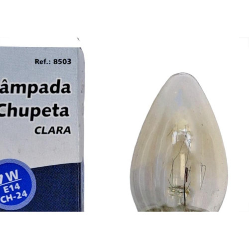 Lampada Chupeta Brasfort 7Wx220V. E14 Clara - Kit C/25 Pecas