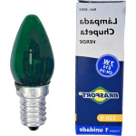 Lampada Chupeta Brasfort 7Wx220V. E14 Verde - Kit C/25 Pecas