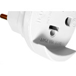 Pino Adaptador Ilumi Universal 2 Polos+Terra 10A. Branco - 1211Pct - Kit C/10 Pecas