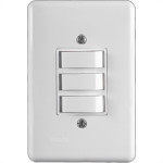 Conjunto Ilumi Stylus Branco Com Placa 3 Paralelos - 2027