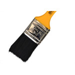 Pincel Trincha Pintura Roma Preta Ref.304   1.1/2'' Cabo Amarelo - Kit C/12 Pecas