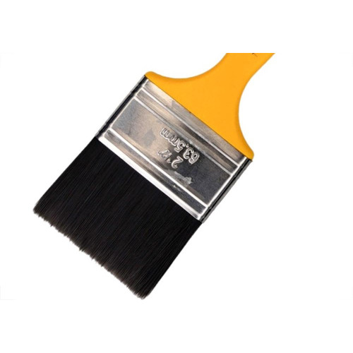 Pincel Trincha Pintura Roma Preta Ref.304   2.1/2'' Cabo Amarelo - Kit C/12 Pecas