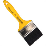 Pincel Trincha Pintura Roma Preta Ref.304 Tam.G 3'' Cabo Amarelo - Kit C/12 Pecas