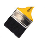 Pincel Trincha Pintura Roma Preta Ref.304 Tam.G 3'' Cabo Amarelo - Kit C/12 Pecas