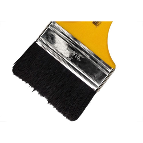 Pincel Trincha Pintura Roma Preta Ref.304   4'' Cabo Amarelo - Kit C/12 Pecas
