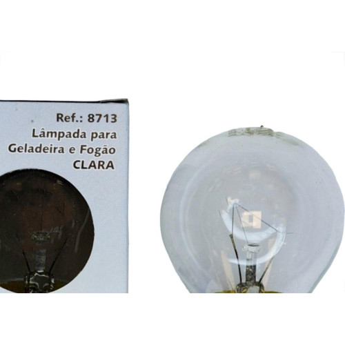 Lampada Para Geladeira/Fogao/Lustre Brasfort 25Wx127V. Clara - Kit C/10 Pecas