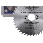 Serra Circular Aco Carbono Brasfort 4.3/8''X40 Dentes