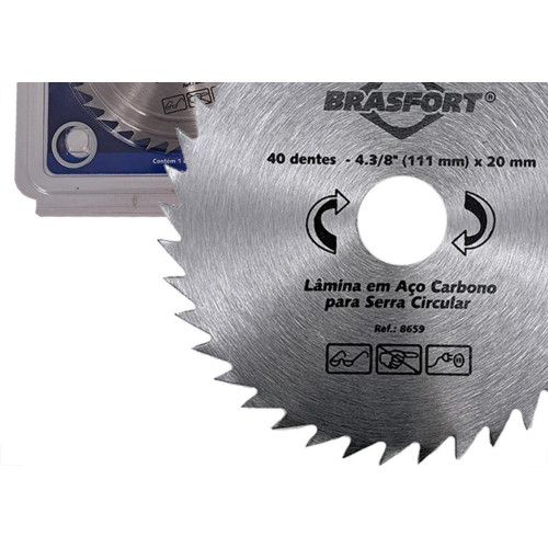 Serra Circular Aco Carbono Brasfort 4.3/8''X40 Dentes