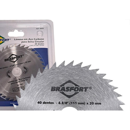 Serra Circular Aco Carbono Brasfort 4.3/8''X40 Dentes