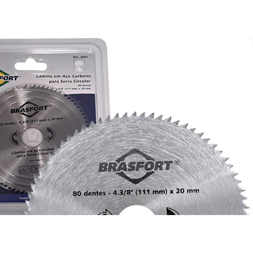 Serra Circular Aco Carbono Brasfort 4.3/8''X80 Dentes