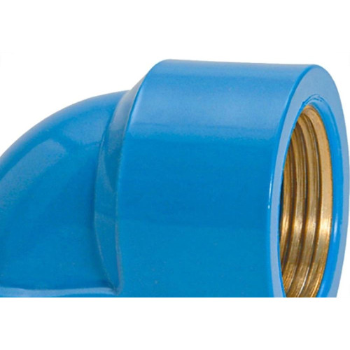 Joelho Azul Com Bucha Latao Amanco 25Mm X 1/2''