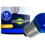 Lampada Bolinha Brasfort 7Wx220V. Azul - Kit C/25 Pecas