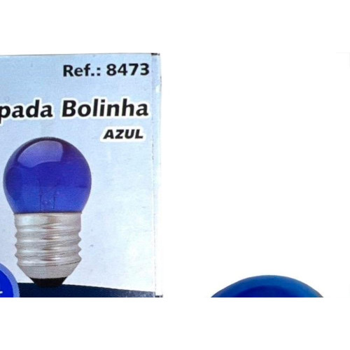 Lampada Bolinha Brasfort 7Wx220V. Azul - Kit C/25 Pecas
