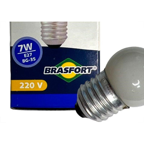 Lampada Bolinha Brasfort 7Wx220V. Leitosa - Kit C/25 Pecas