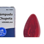 Lampada Chupeta Brasfort 7Wx127V. E14 Vermelha - Kit C/25 Pecas