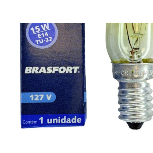 Lampada Para Geladeira/Fogao/Lustre Brasfort 15Wx127V. Clara E-14