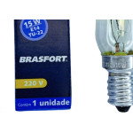 Lampada Para Geladeira/Fogao/Lustre Brasfort 15Wx220V. Clara E-14
