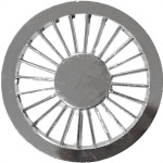 Grelha Plastica Redonda Cromada Luconi 10X10Cm - Kit C/10 Pecas