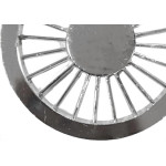 Grelha Plastica Redonda Cromada Luconi 10X10Cm - Kit C/10 Pecas