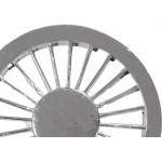 Grelha Plastica Redonda Cromada Luconi 10X10Cm - Kit C/10 Pecas