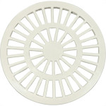 Grelha Plastica Redonda Branca Luconi 15X15Cm - Kit C/10 Pecas