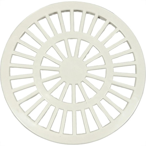 Grelha Plastica Redonda Branca Luconi 15X15Cm - Kit C/10 Pecas