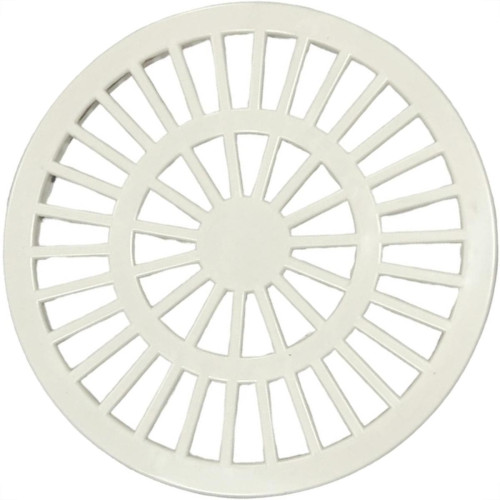 Grelha Plastica Redonda Branca Luconi 15X15Cm - Kit C/10 Pecas