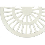 Grelha Plastica Redonda Branca Luconi 15X15Cm - Kit C/10 Pecas
