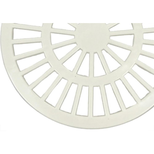 Grelha Plastica Redonda Branca Luconi 15X15Cm - Kit C/10 Pecas