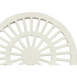 Grelha Plastica Redonda Branca Luconi 15X15Cm - Kit C/10 Pecas