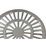 Grelha Plastica Redonda Cromada Luconi 15X15Cm - Kit C/10 Pecas