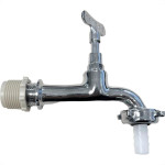 Torneira Jardim Metal Cromada Bognar 1130 Longa - 1/2'' E 3/4''
