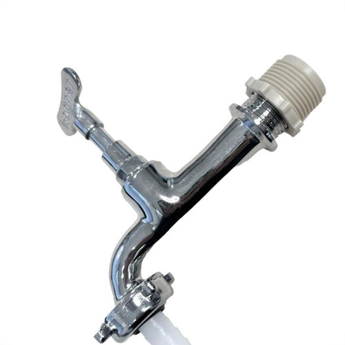 Torneira Jardim Metal Cromada Bognar 1130 Longa - 1/2'' E 3/4''