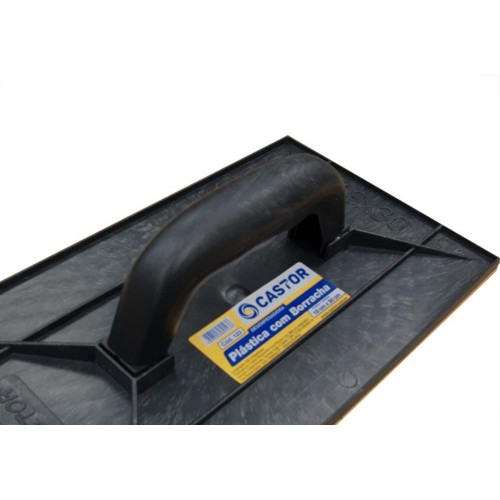 Desempenadeira Plastica Castor Com Borracha 12 X 22Cm - 023
